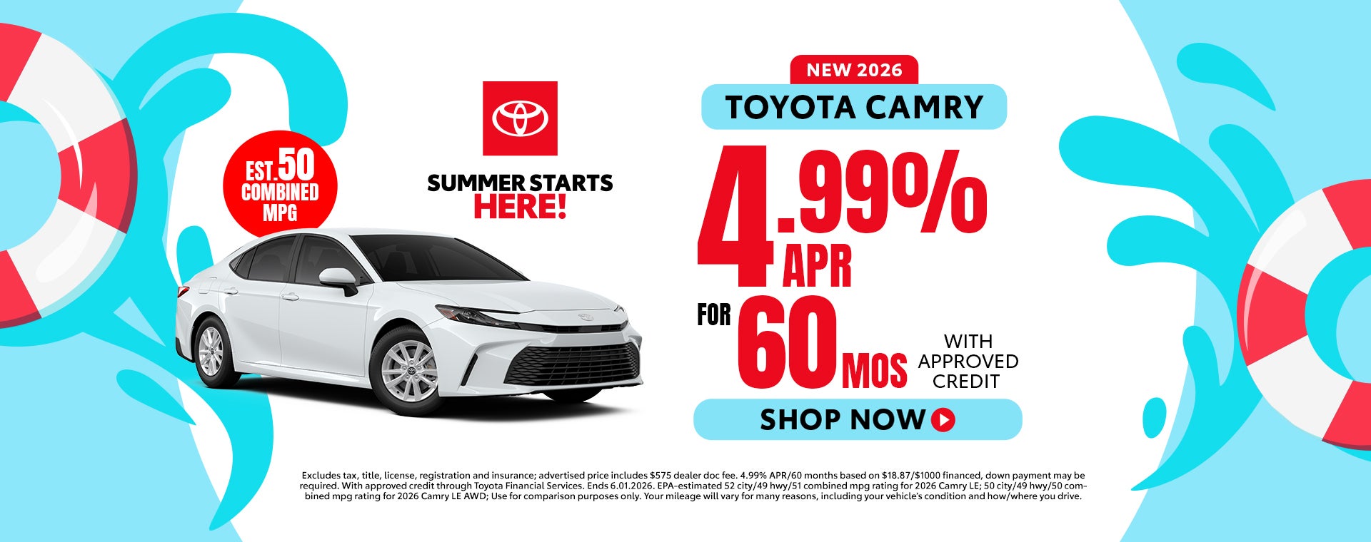 New 2026 Toyota Camry offer in Parkersburg, WV